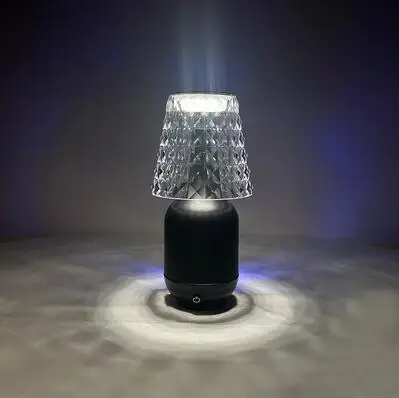 Retro Nordic Vase Diamond Table Lamp Wine Bottle Crystal Bedroom LED Night Light USB Rechargeable Creative Atmosphere Desk Lamp