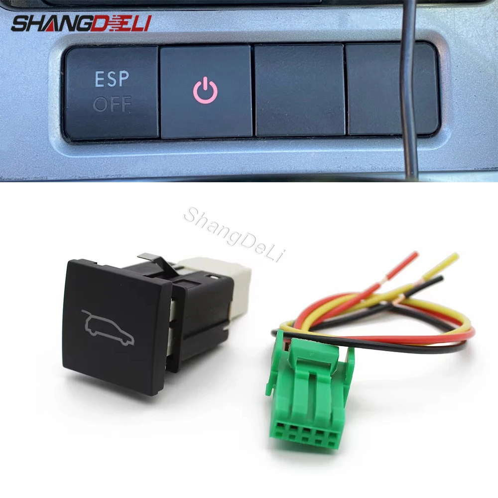 Car Red LED Trunk Lid Tailgate Open Switch Button Fit For VW Golf 6 Golf Jetta MK6 Caddy EOS Scirocco 2006- 2011 Accessories