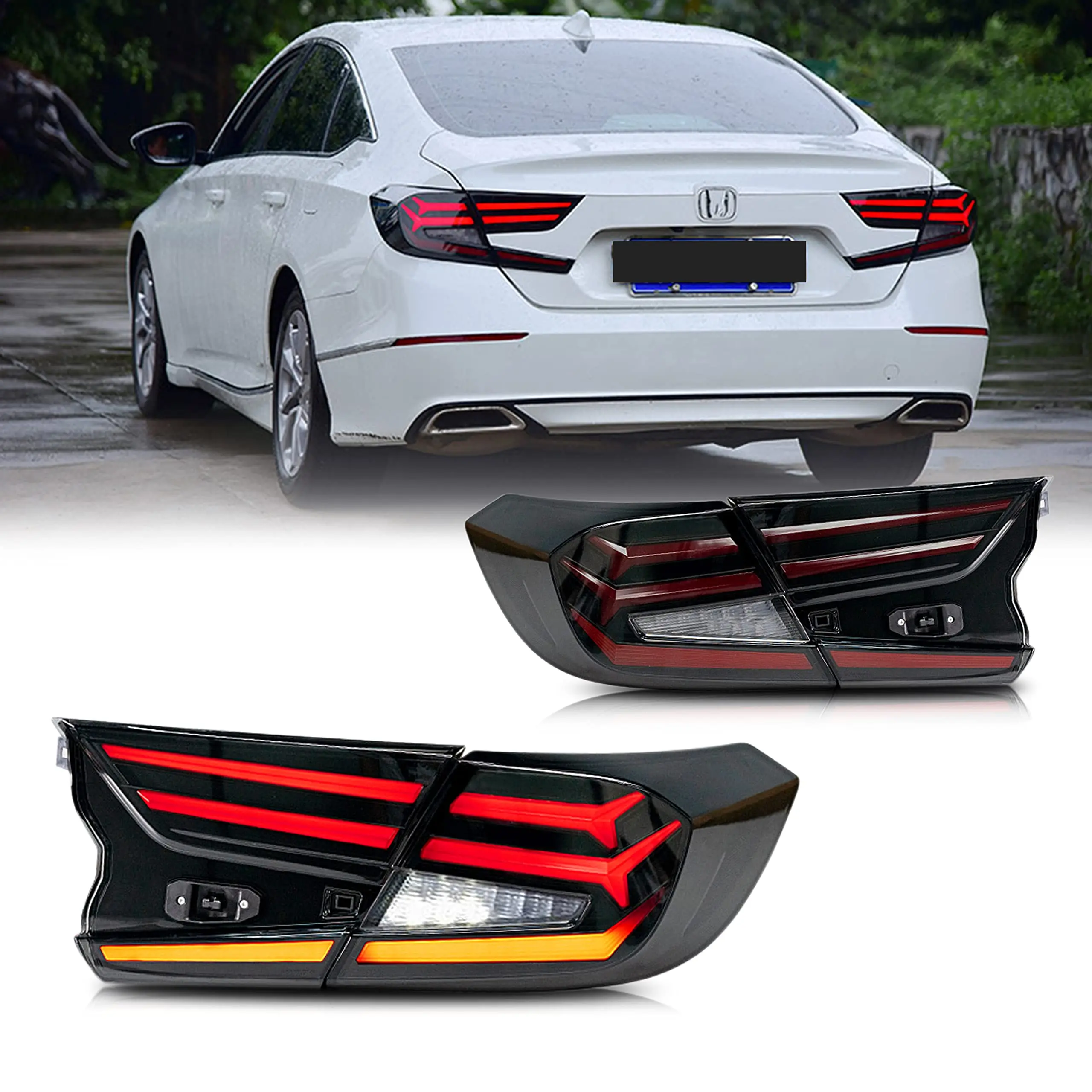 LED Taillights For Honda Accord 2018 2019 2020 Rear Tail Lamp Look Like Lamborghini Car Accessories