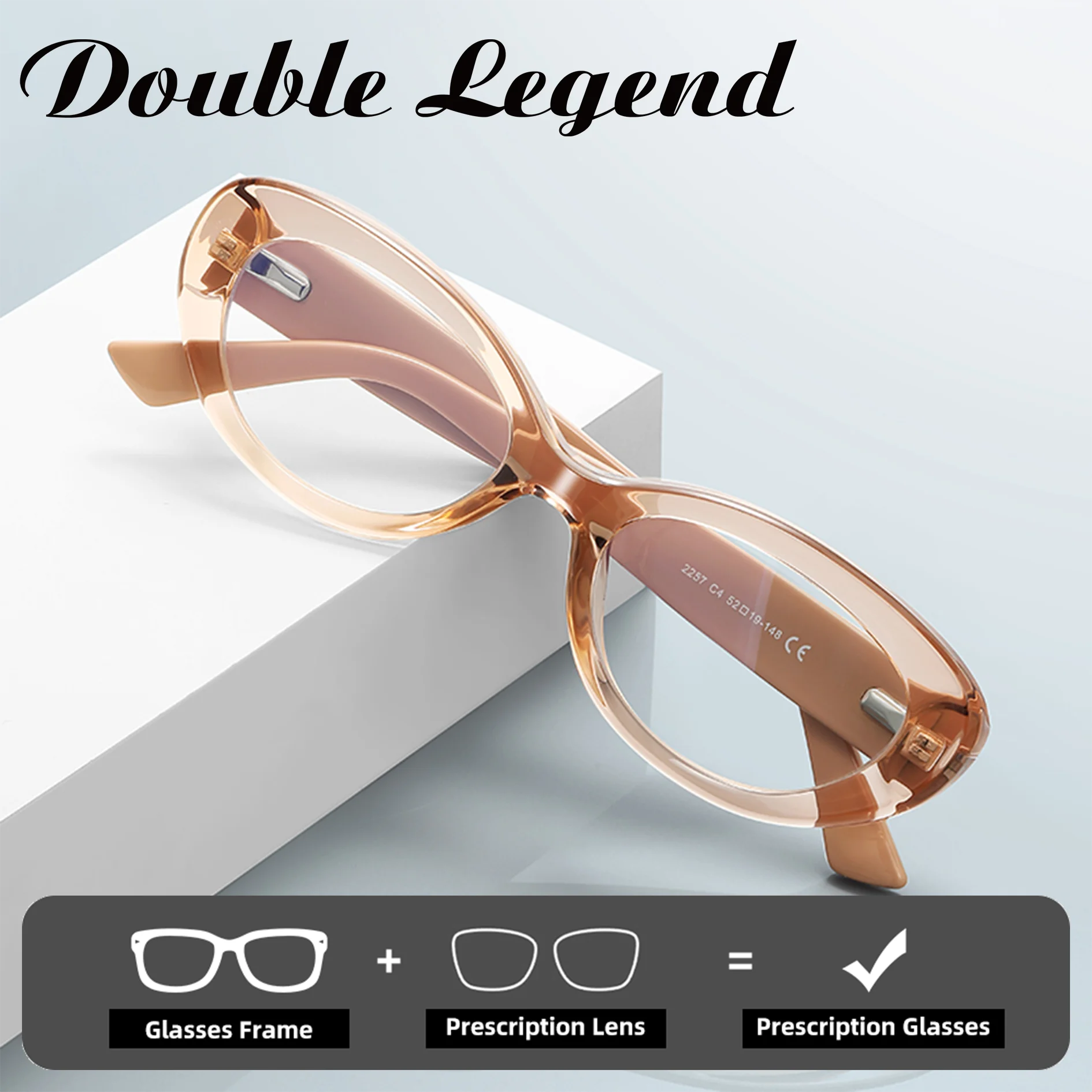 

Двойные легенды, сверхлегкие очки «кошачий глаз», очки по рецепту, очки для чтения, близорукость, женские очки с блокировкой синего света