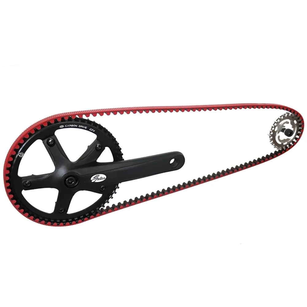 Bicycle Sprockets Carbon Fiber Timing Belts Pulley Rubber V-belt CDX CDN Bike Drive Belt 11MM Center Track