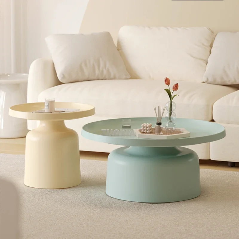 Cream Round Coffee Table Modern Simple Ins Living Room Home Sofa Side Table Couchtisch Corner Coffee Mesa Auxliar Mesa Centro