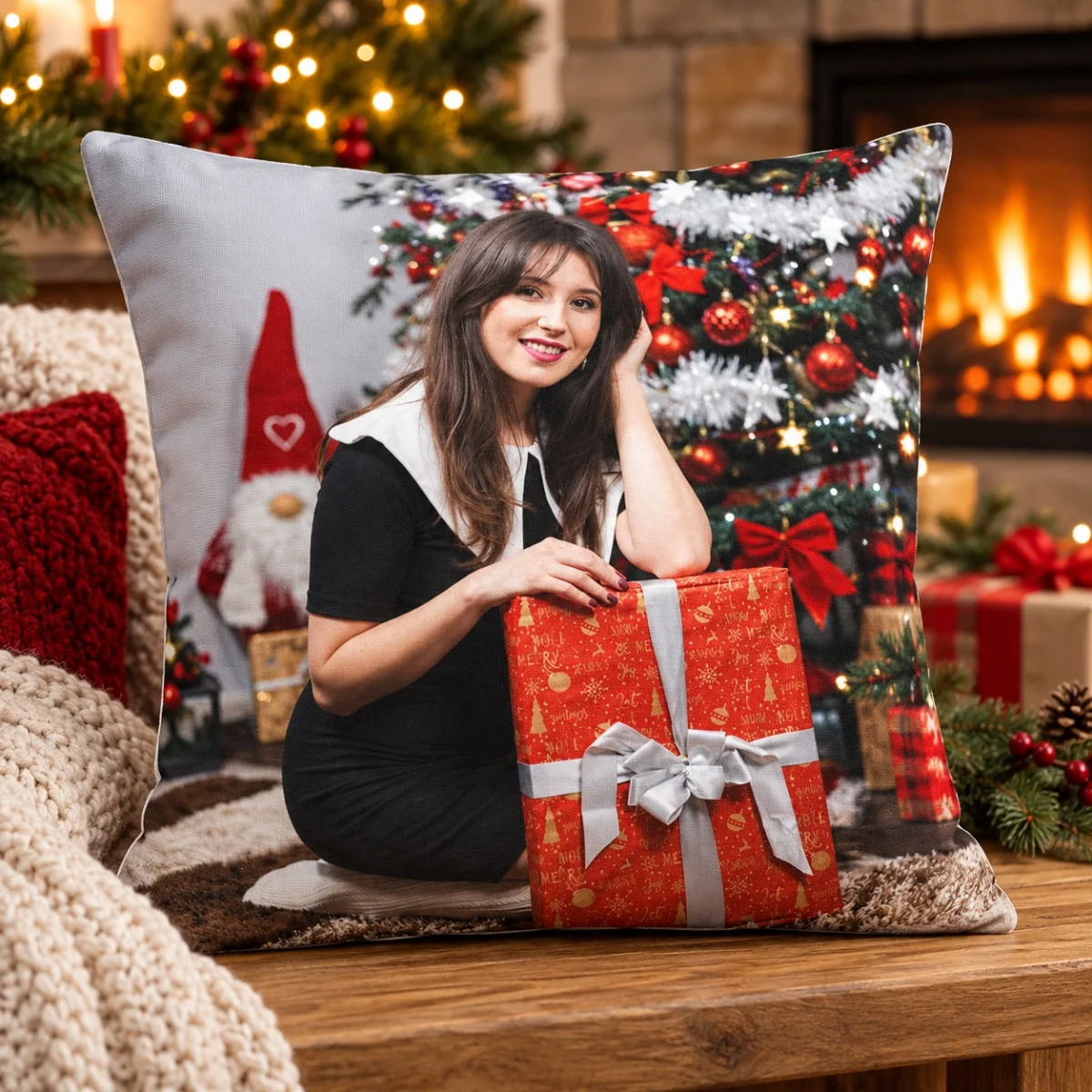 Custom Photo Pillowcase Personalized Image Upload Cushion Cover Custom Print Throw Pillow Cover Sofa Home Christmas Decor