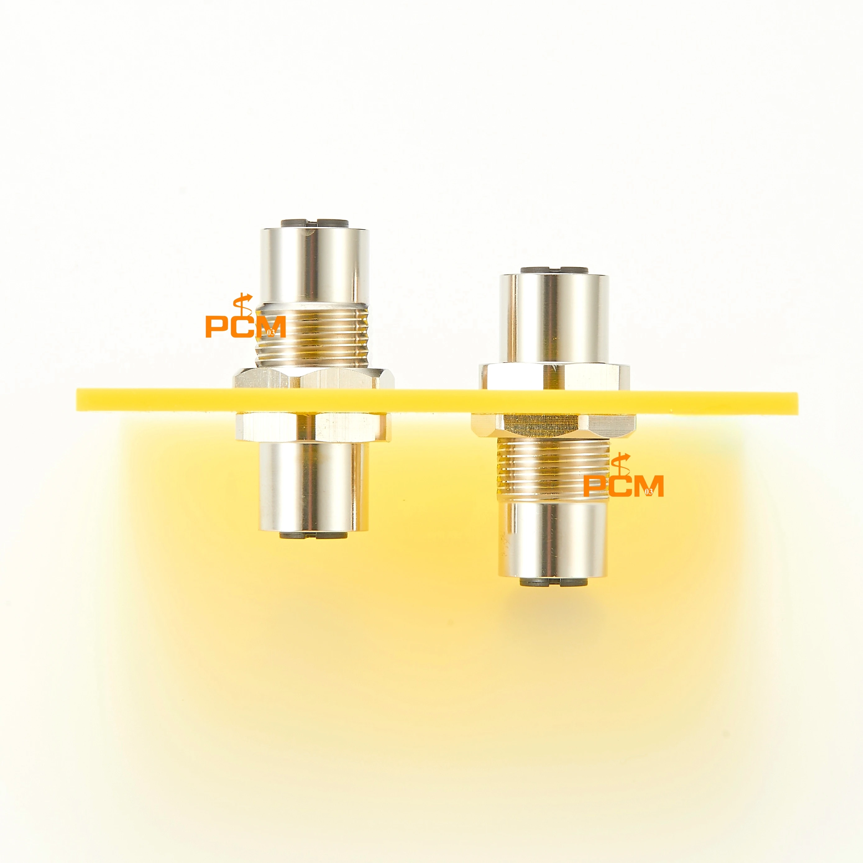 M12 Feed Through Connector M12 5pin แผง Mount Connector Sensor Connector M12 ประเภทซ็อกเก็ตโลหะหญิง Coupler