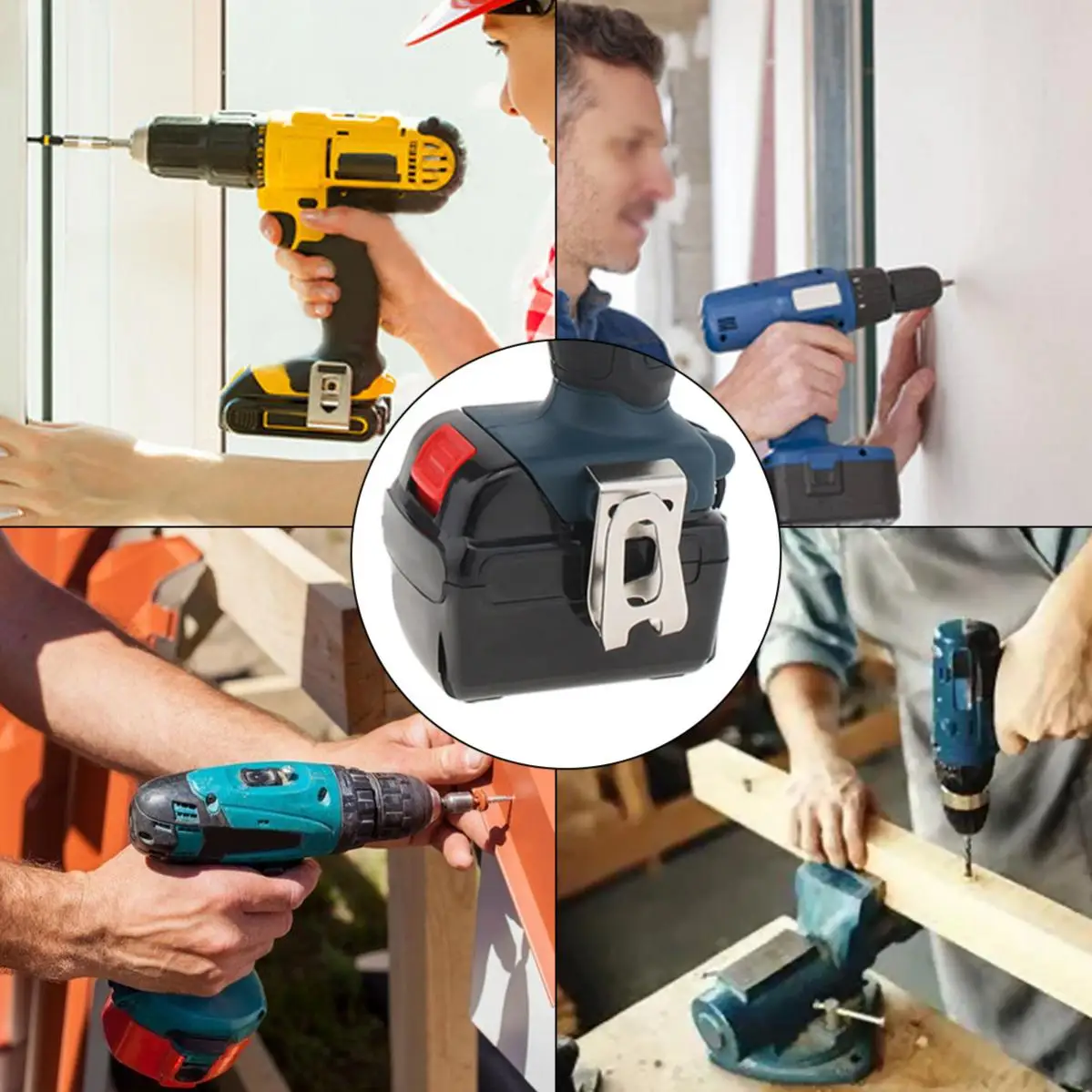 1pc Electric Drill Belt Clip Replacement Hooks Tool Holder Fit for Dewalt / Makita / Bosch Impact Drills Tool Belt Holder Clip