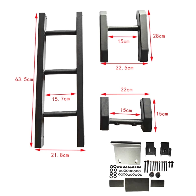 Fit For Suzuki Jimny 2019+ Car Rear Tail Door Ladder Climbing Aluminum Tailgate Climbing Ladder Protective Rack Accessories