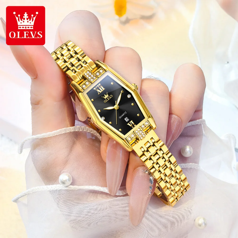 OLEVS Watch 3699 Women Watches Luxury Original Elegant Quartz Watch Waterproof Luminous Date Ladies Watch Bracelet Set New Reloj