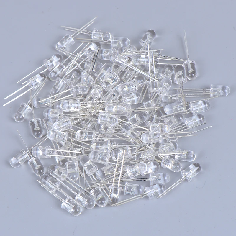 100pcs 5mm LED Assorted Kit White Green Red Blue Yellow Light Emitting Diode