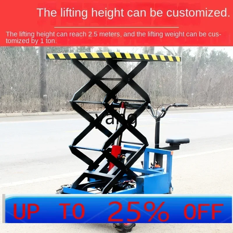 jq Electric Flat Truck Hydraulic Lift Platform Lift Greenhouse Market Handling Trolley