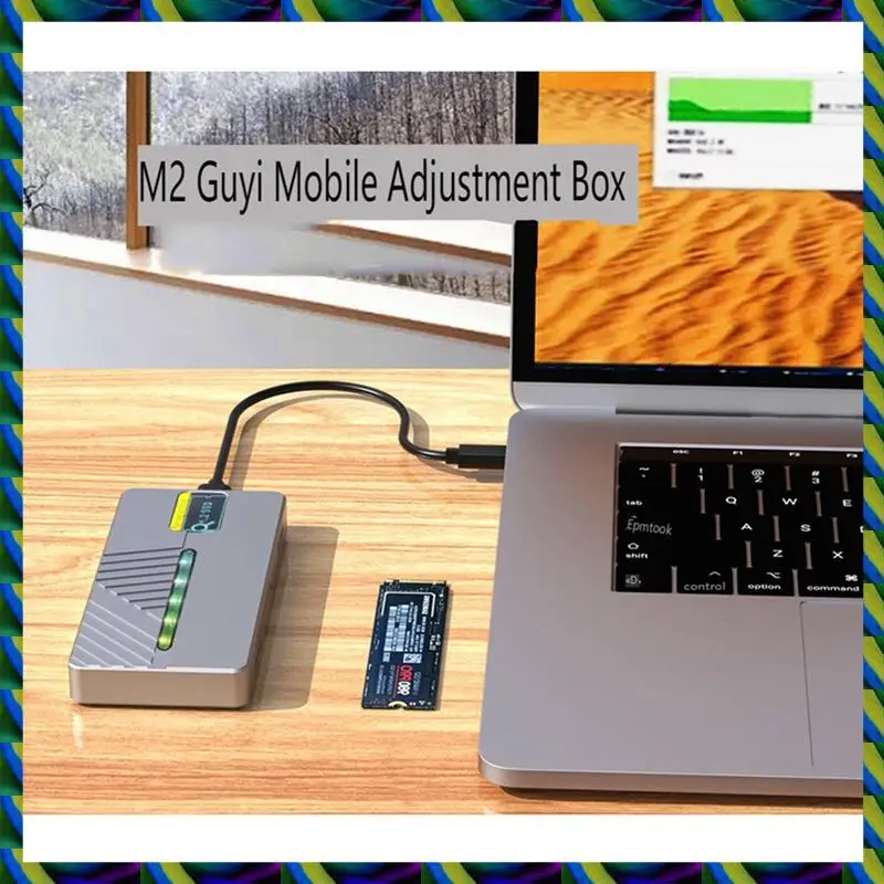 Daily Smart Display M.2 Solid State Mobile Hard Drive Box Hard Drive Box 10GB Dual Protocol Nvme/Sata Aluminum Alloy Shell