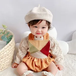 Fashion Mesh Multicolored Beret Kinder Baby Hüte Herbst Winterstil Accessoires Hipster Maler Hut für Mädchen Kinder Motorhaube 8 Hauptverkaufsjunge - №8