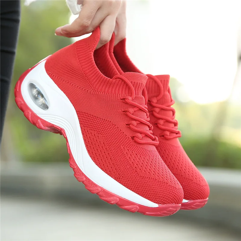 New Jogging Sneakers Women Walking Sock Shoes Mesh Breathable Anti-Slip Woman Sneaker Outdoor Trainers Female Zapatos De Mujer