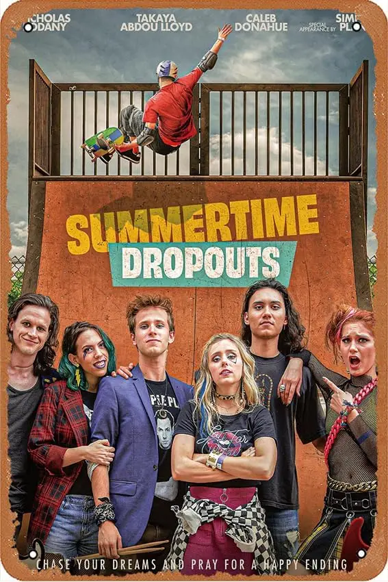 Summertime Dropouts Movie Funny Art Metal Tin Sign 8x12 inch Wall Decor Gifts for Home,Street,Bars,Restaurants,Cafes,Store