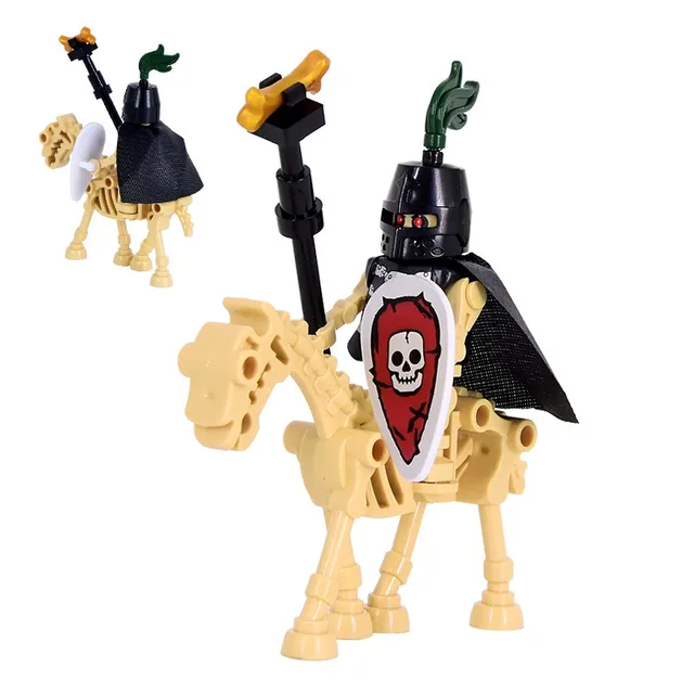 Medieval series, Skeleton Soldiers, Skeleton Knights Corps, armed dolls, building blocks, birthday gifts, desktop ornaments. 3