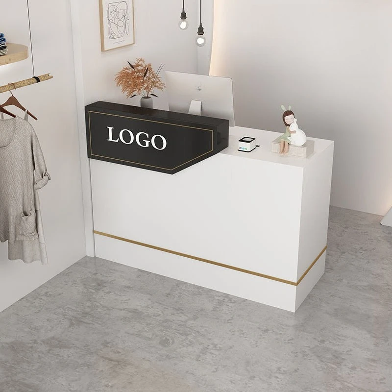 Modern Simple Small Reception Counter, Front Desk for Women's Clothing Store, Beauty Salon, Mini Bar, Shop Furniture view 4