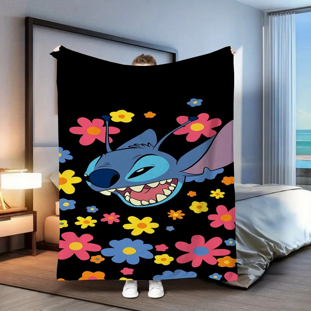 

Stitch flower pattern blanketMulti-purpose blanket suitable for office, living room, bedroom, camping and traveling.