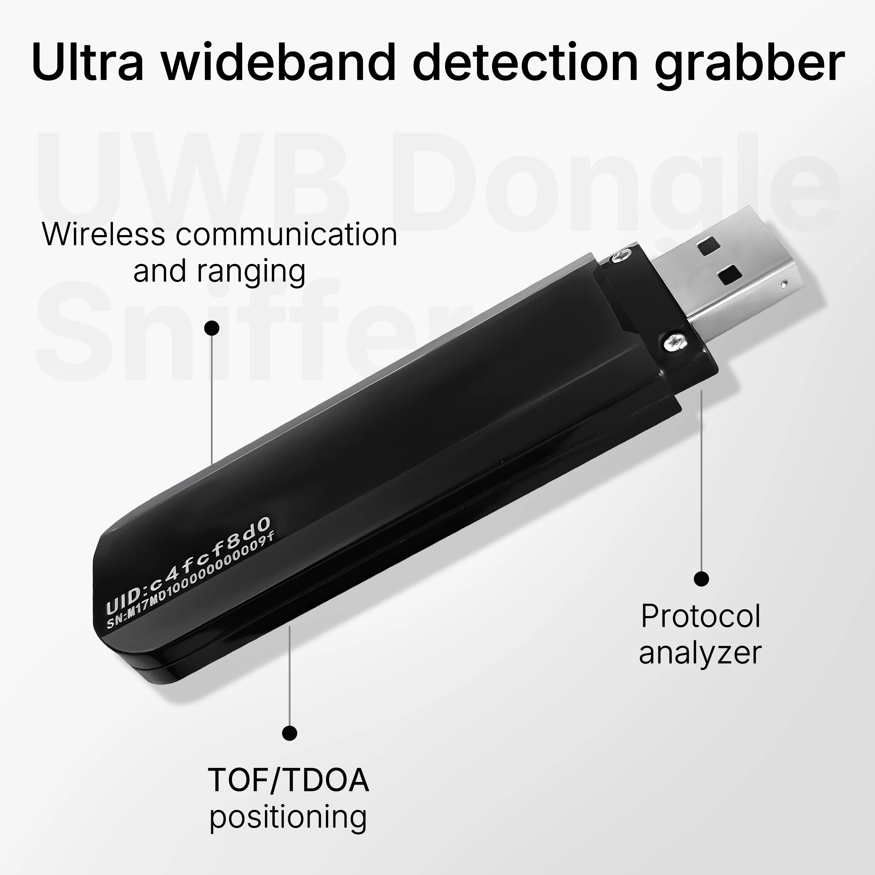 UWB ドングル スニファー UWB 超広帯域検出パケット グラバー スニファー プロトコル アナライザー