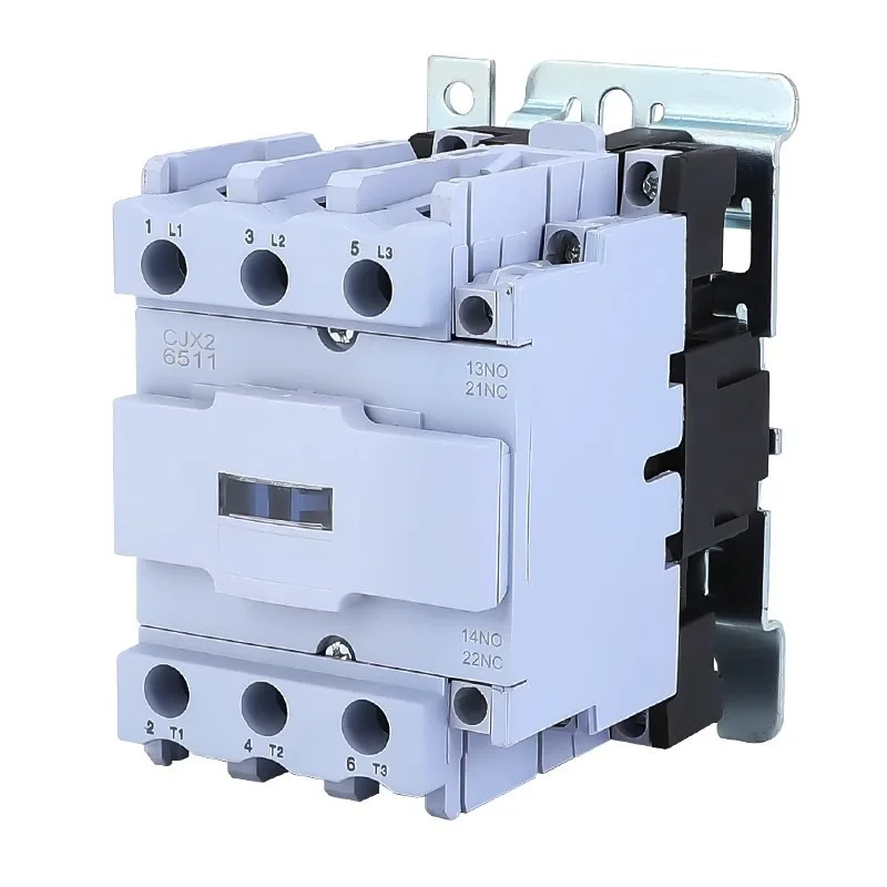 CJX2 Series 3-Pole AC Contactor with Silver Alloy Contacts, Pure Copper Coil, 32-Piece Iron Core & Flame Retardant Shell