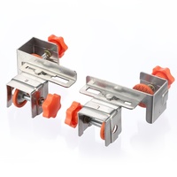 2pcs Adjustable Drawer Front Clamps Stainless Steel DIY Cabinet Assembly No Tools Needed Fits 10-30mm Panels Furniture Assembly