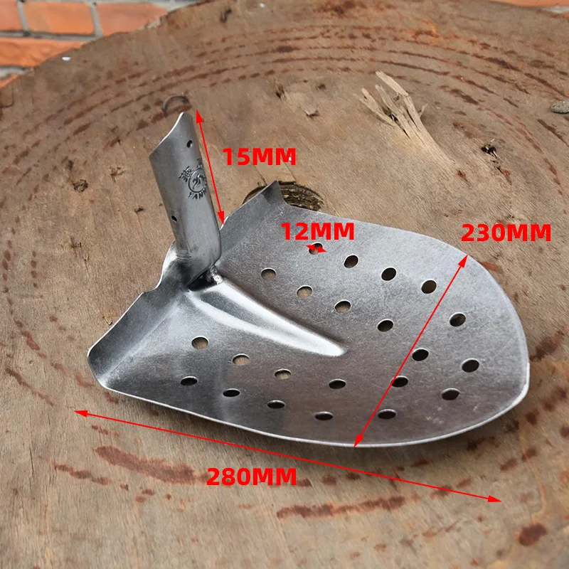 Sewer removal tools, trench dredging, mud removal spoons, curved shovels with holes, steel shovels