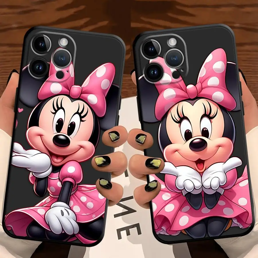 

Soft Back Phone Cover Case for iPhone X XS XR 17 16 Pro Max 14 7 8 12 13 Mini 17Air 15 Plus 11 SE Disney Minnie Mouse