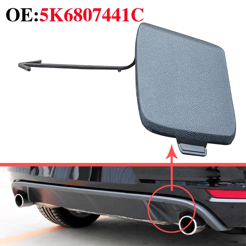 

5K6807441C для VW Volkswagen Golf GTI 2009-2014, крышка заднего буксирного крючка, задний бампер, буксирный крюк, декоративная заглушка