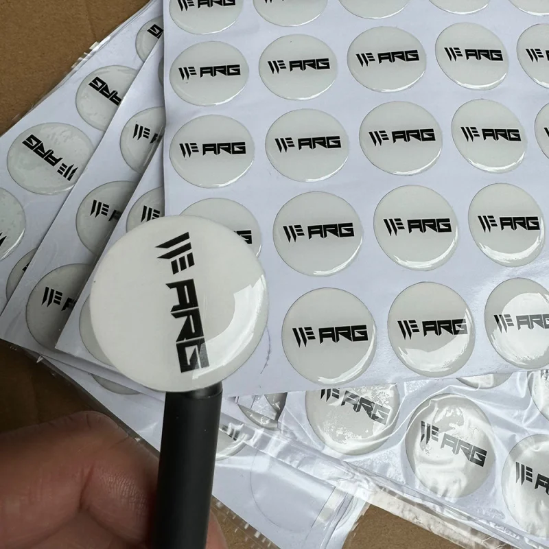 

20 0 pieces Custom.Custom make 3d resin dome epoxy sticker with adhesive epoxy circular sticker