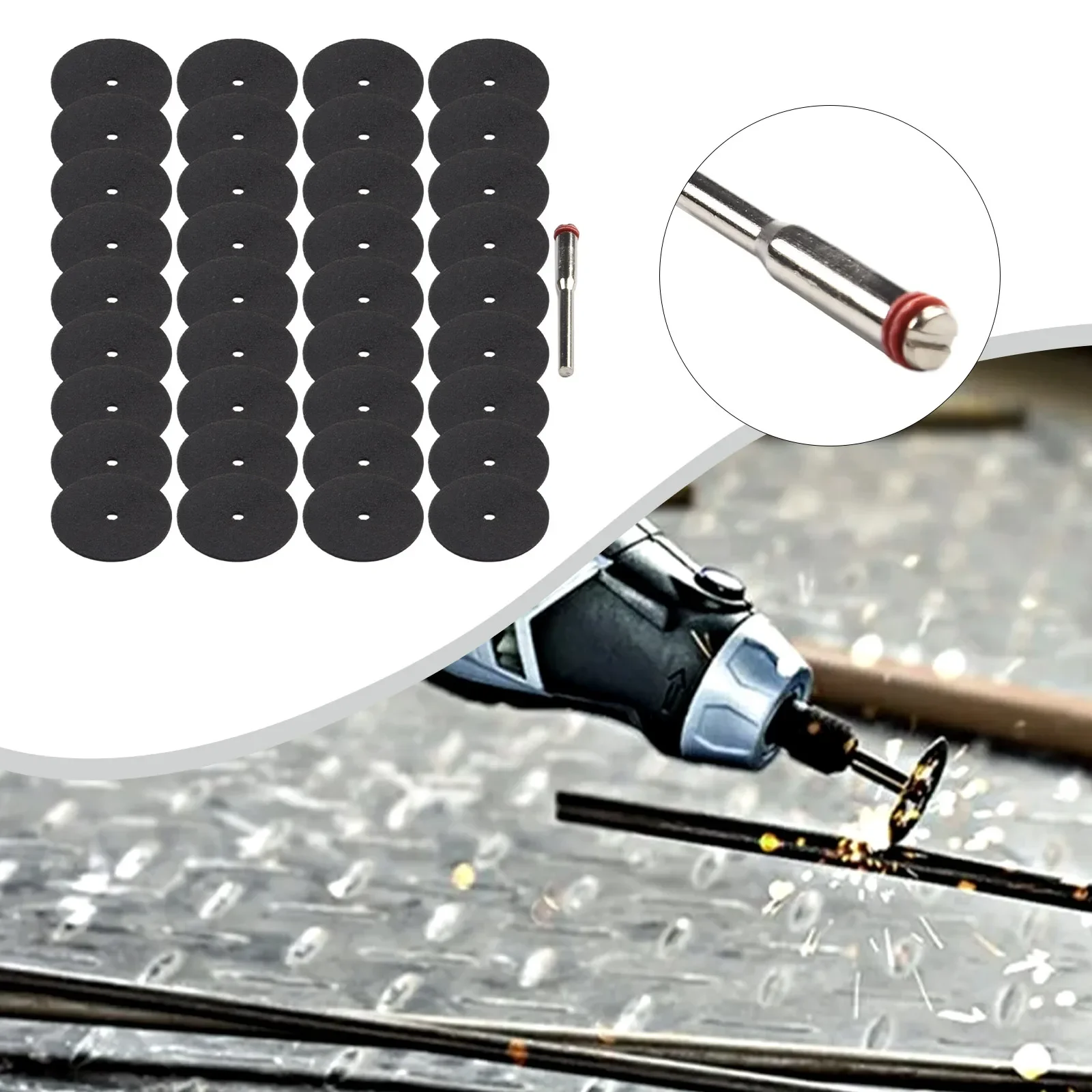 36pcs/Set  Cutting Disc High Quality Sanding Discs Circular Saw 24mm Resin Cutting Wheel Cutting Disc + 1pcs Connecting Rod