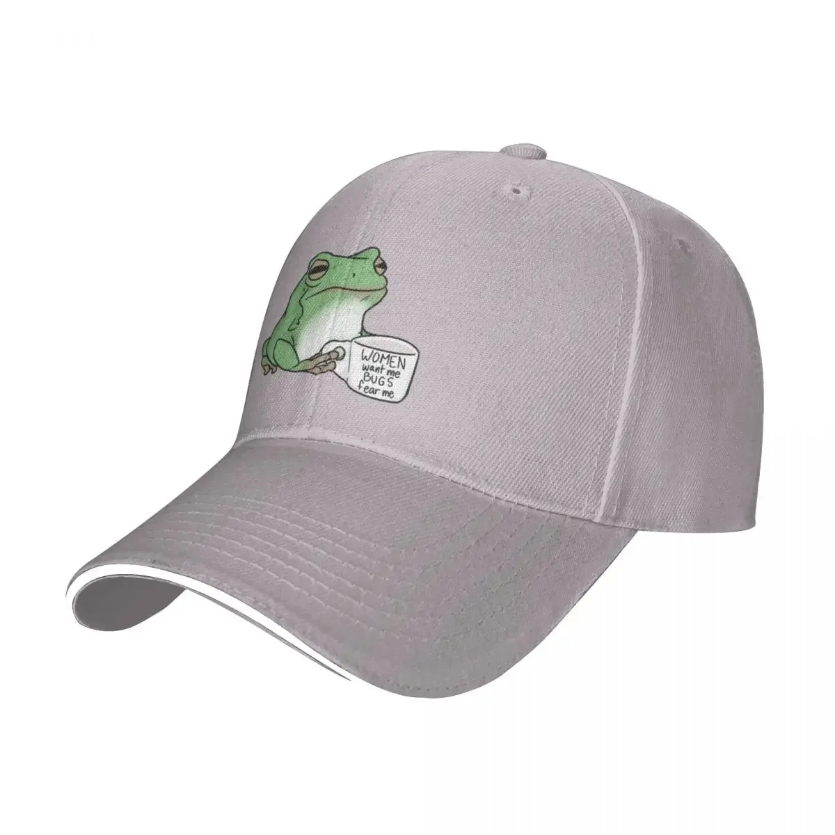 Women Want Me Bugs Fear Me frog Cap Baseball Cap Sun cap Beach outing hat for women 2023 Men's