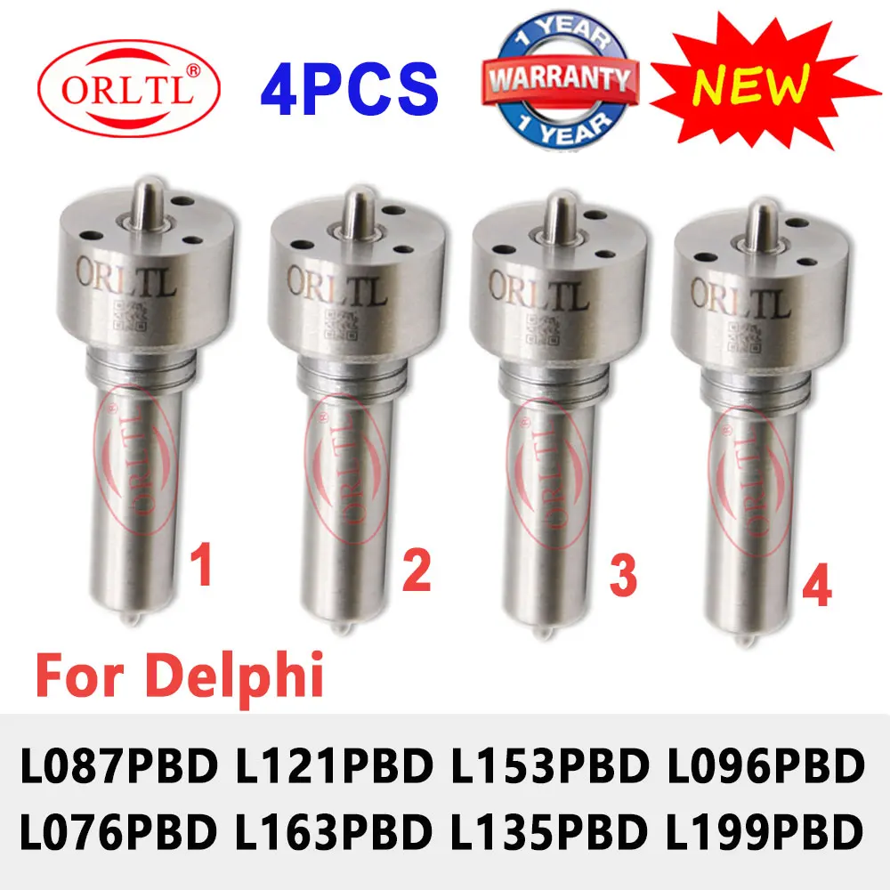 

4PCS New Diesel Injector Nozzle L076PBD L163PBD L135PBD L199PBD For Delphi Sprayer L087PBD L121PBD L153PBD L096PBD