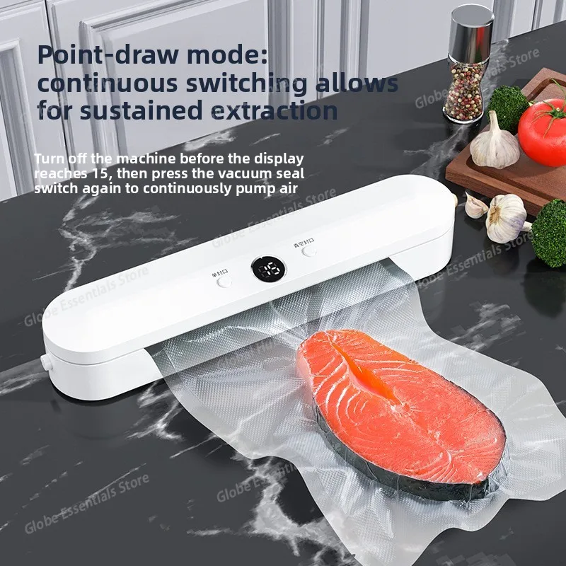 

Automatic Vacuum Sealer Machine Dry Wet Dual Use for Food Storage with 10pcs Free Bags Sealing Machine for Vacuum Package