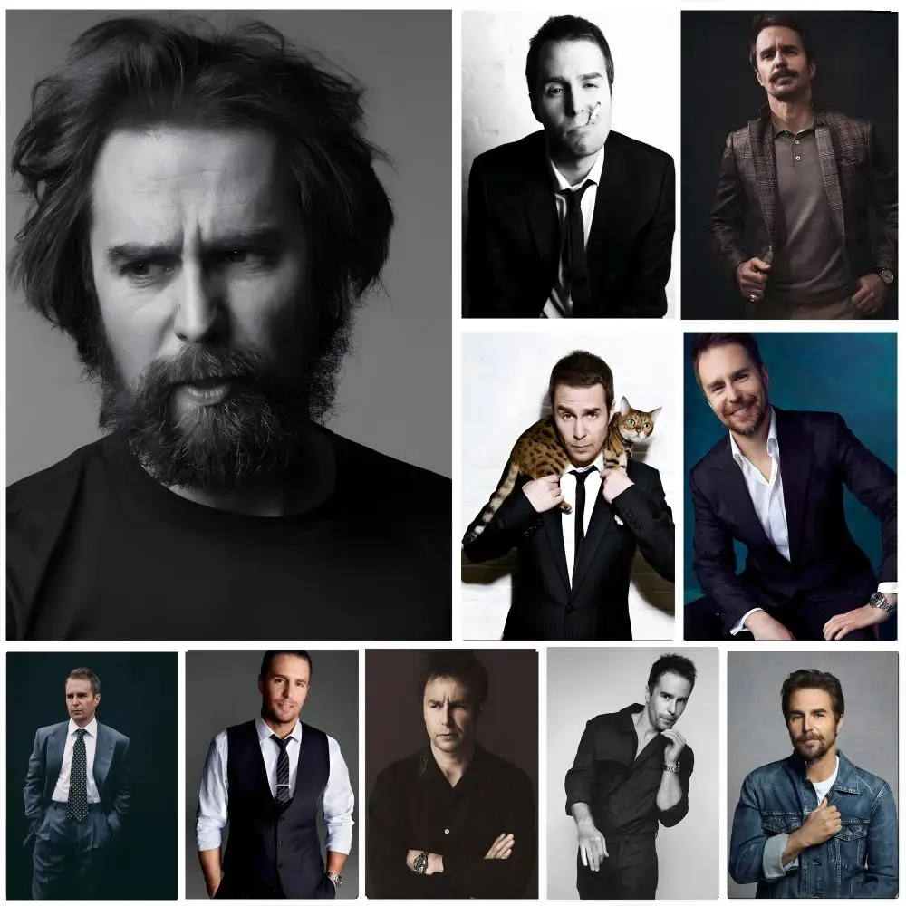 Poster HD art, waterproof, sticky wall, home decoration (living room, bedroom, bar), aesthetic Actor S-Sam R-Rockwell