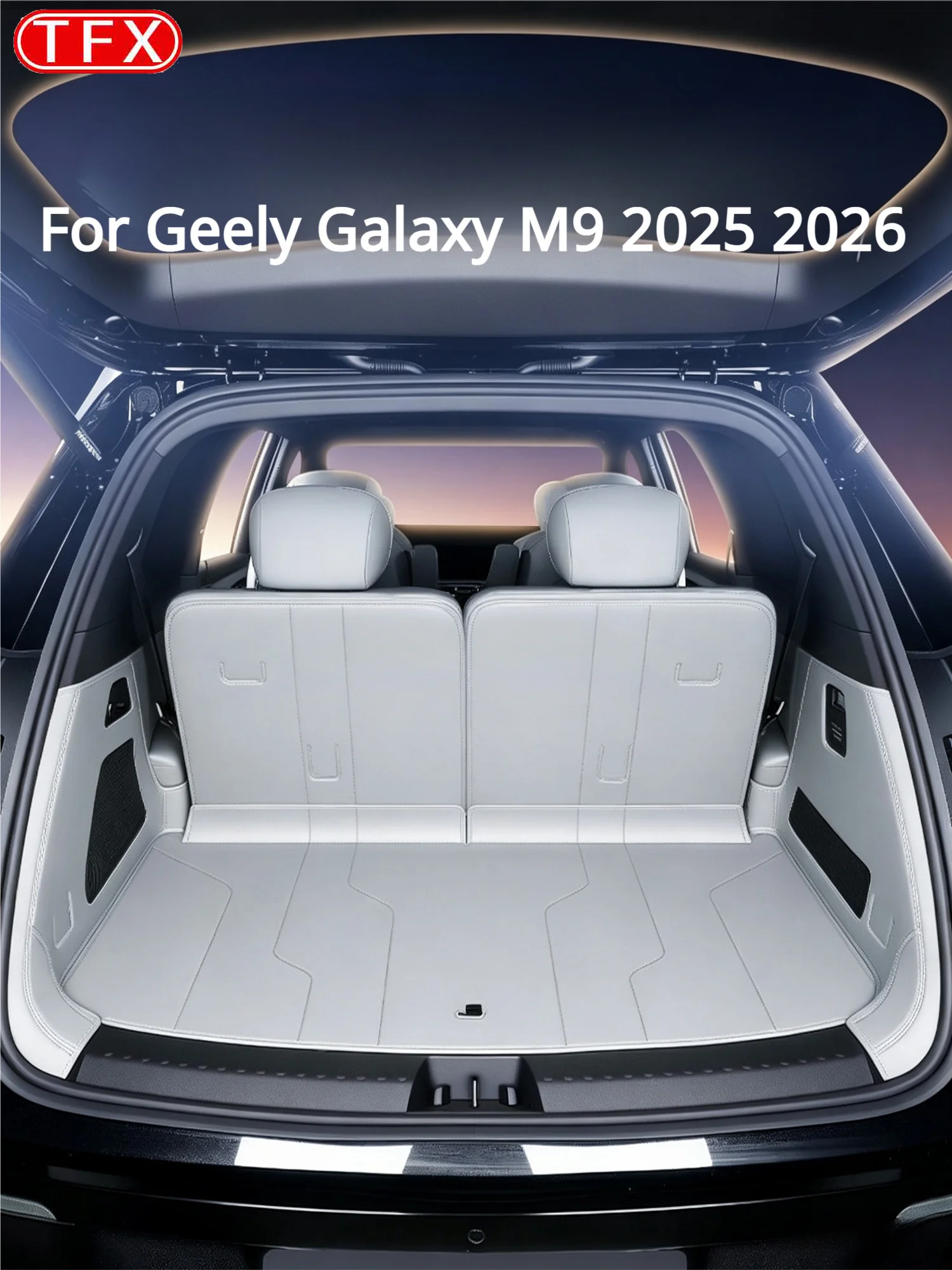 For Geely Galaxy M9 2025 2026 Car Styling Full Coverage Trunk Mat Cargo Liner Floor Mats Interior All-Weather Guard Accessories