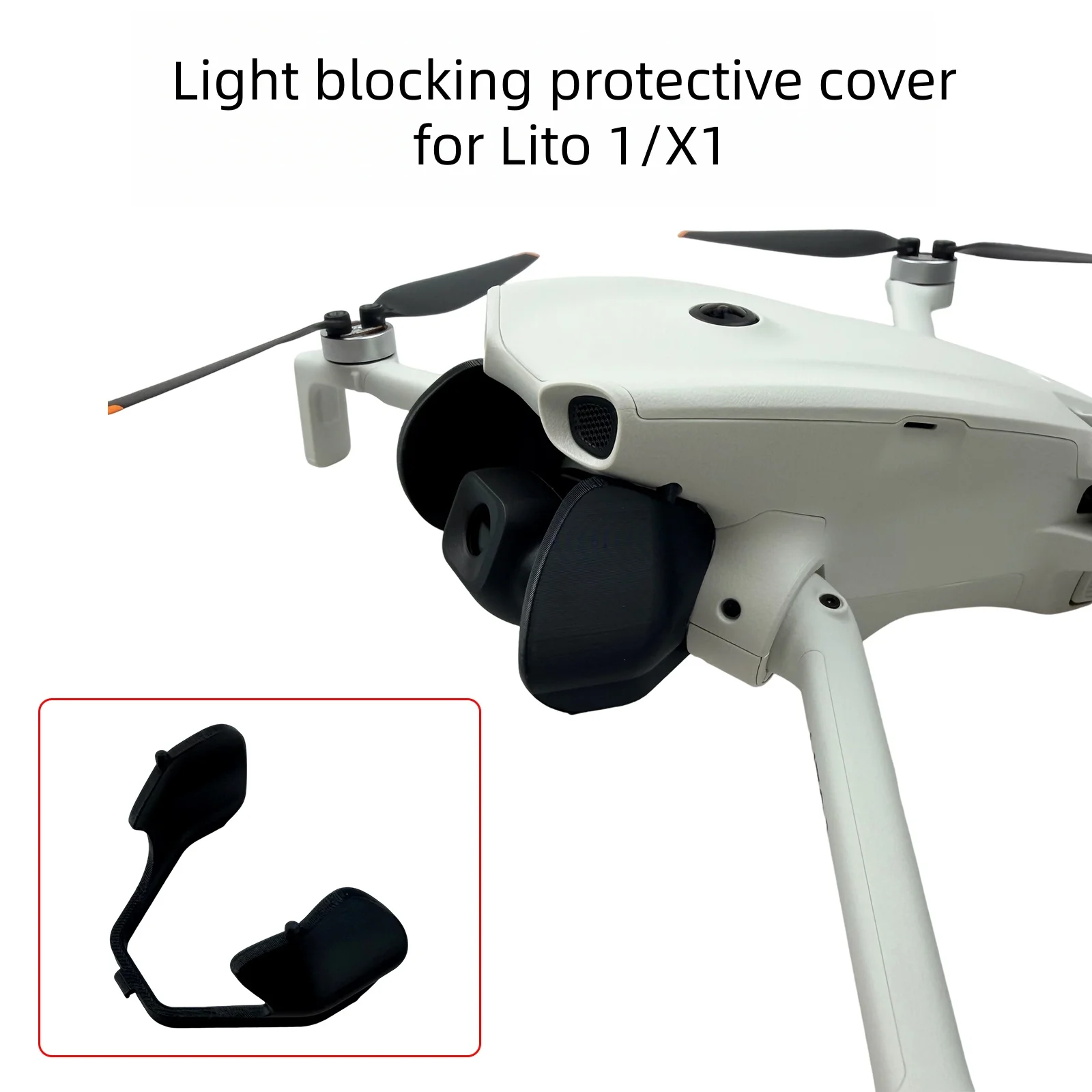 

For DJI Lito 1/X1 Anti-Collision Lens Hood, Gimbal Scratch-Resistant Light-Blocking Protective Cover Accessory