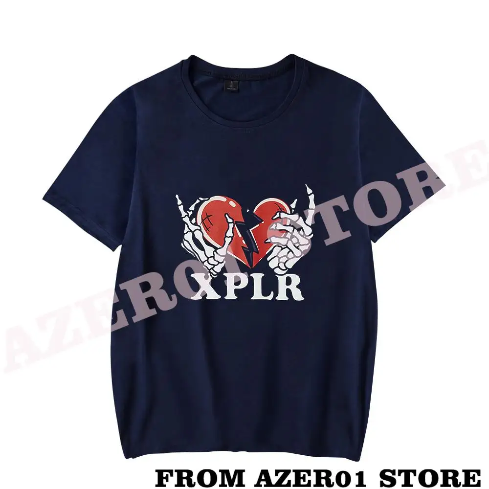 Camiseta de algodón para hombre y mujer, camisa de manga corta con logotipo, ropa de calle, XPLR, Heartbreak, Sam Colby Merch