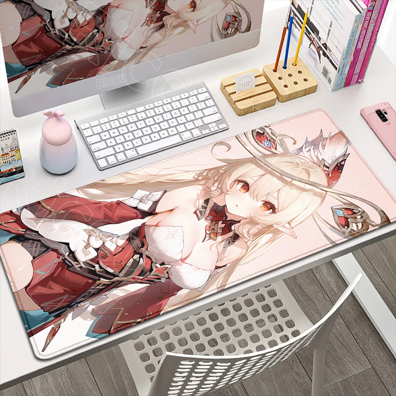 New HD Printing Alice Mousepad Non-slip Rubber Keyboard Mat Genshin Impact Sexy Girl Hentai Computer Gamer Mouse Pad Laptop Rug