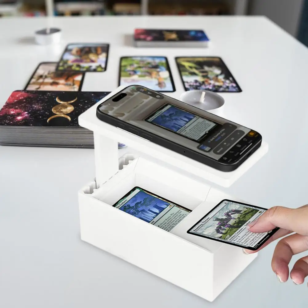 

Эффективный сканер коллекционных карточек Подставка для сканирования игровых карт Подставка для сканера карт Manabox для торговых карточек с держателем для телефона для стандарта