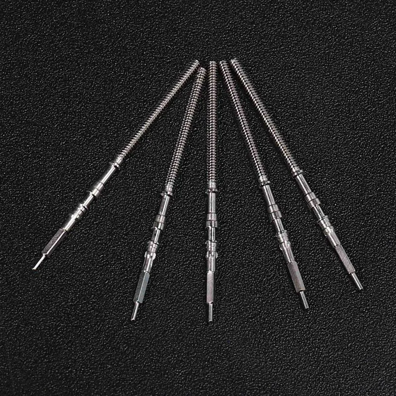 40Pcs Movement Watch Steel Stem Crown Kit Watch Of Parts NH35 NH36 NH38 NH39 Movement Watch Stem Spare Parts