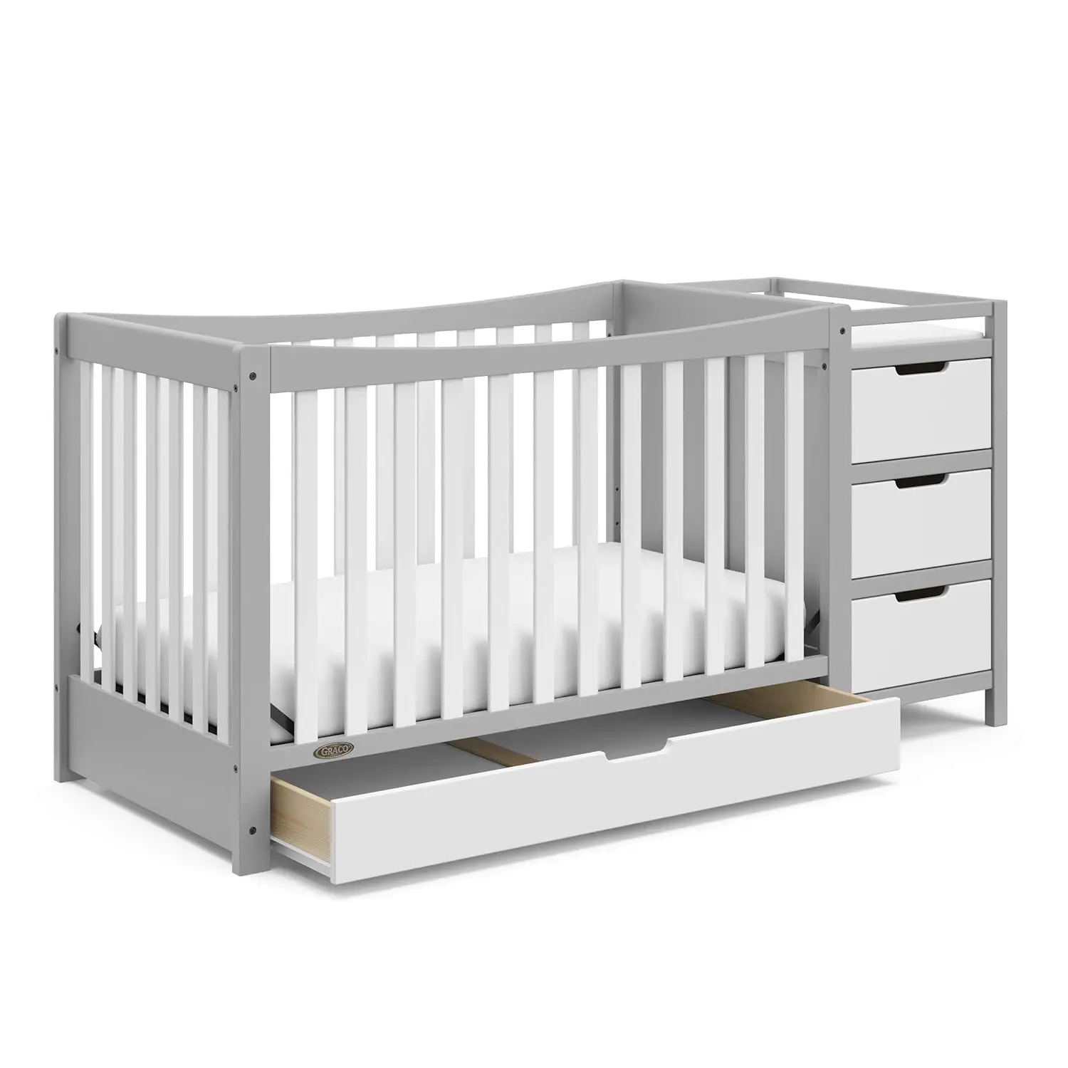 4-In-1 Convertible Crib & Changer With Drawer – GREENGUARD Gold Certified, Crib And Changing-Table Combo