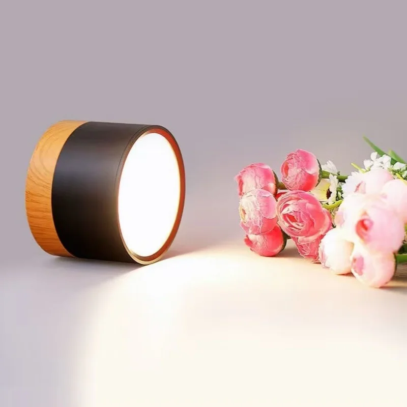 LED Downlight dimmable 5W 7W 9W12W15W Nordic wood modern Led surface mounted ceiling light spotlight, interior decoration light