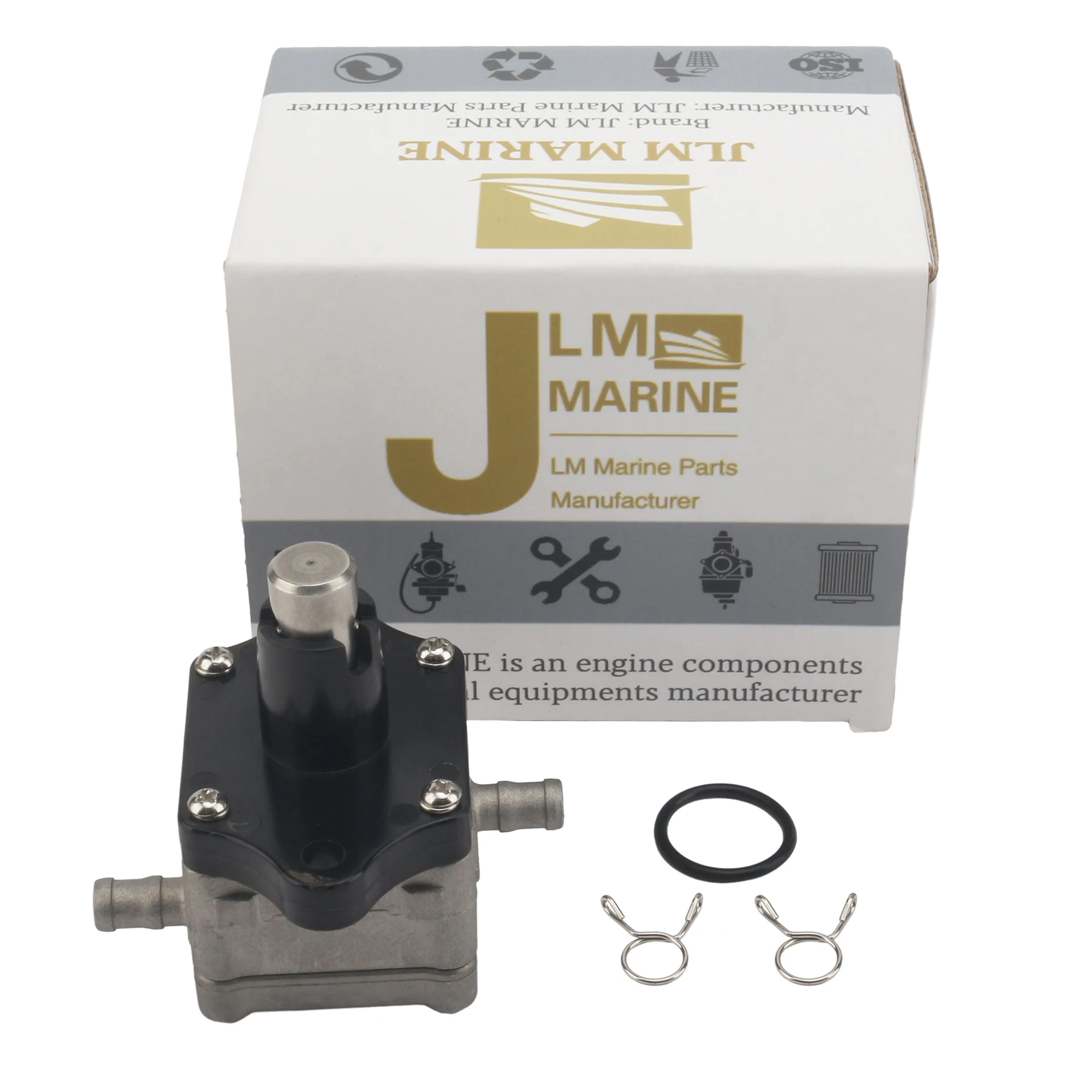 

JLM Marine Fuel Pump Assembly With Clamps Clips for Honda Outboard 40 50 HP BF40D BF50D 4-Stroke Motor 16700-ZZ5-003 16700ZZ5003