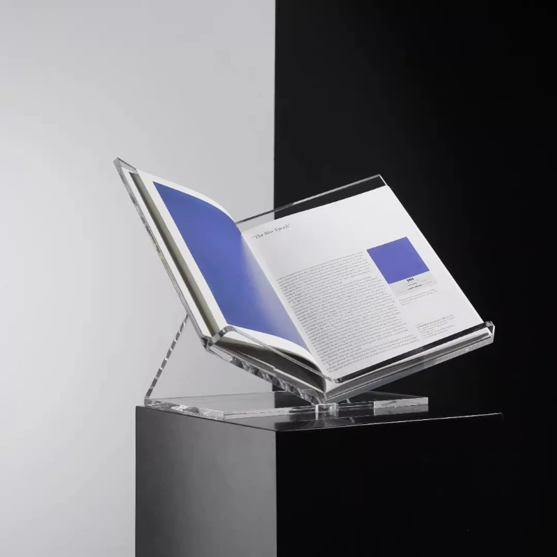 Acrylic Magazine Rack, Transparent Book Shelf & Decor for Study Desk, Creative Home Decor Accent & Photography Prop