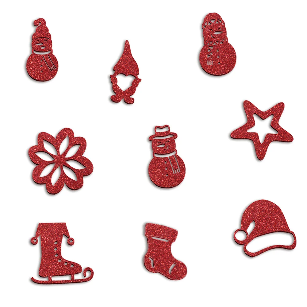 

Christmas DIY Color Hollowed-out Glitter Acrylic Sheets Chunky Glitter Acrylic for DIY Craft Hairbow Festive Decorations