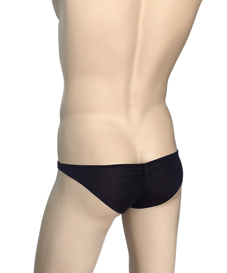 Hip Silk Skating Silk Low Waist Men\'s Sexy Briefs Ultra-thin Breathable Solid Color Three-dimensional Men\'s Underwear