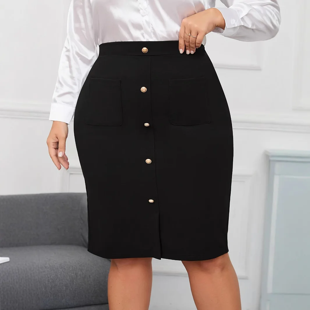 

Элегантная юбка-джокер для женщин больших размеров, летняя новая мода в европейском и американском стиле от