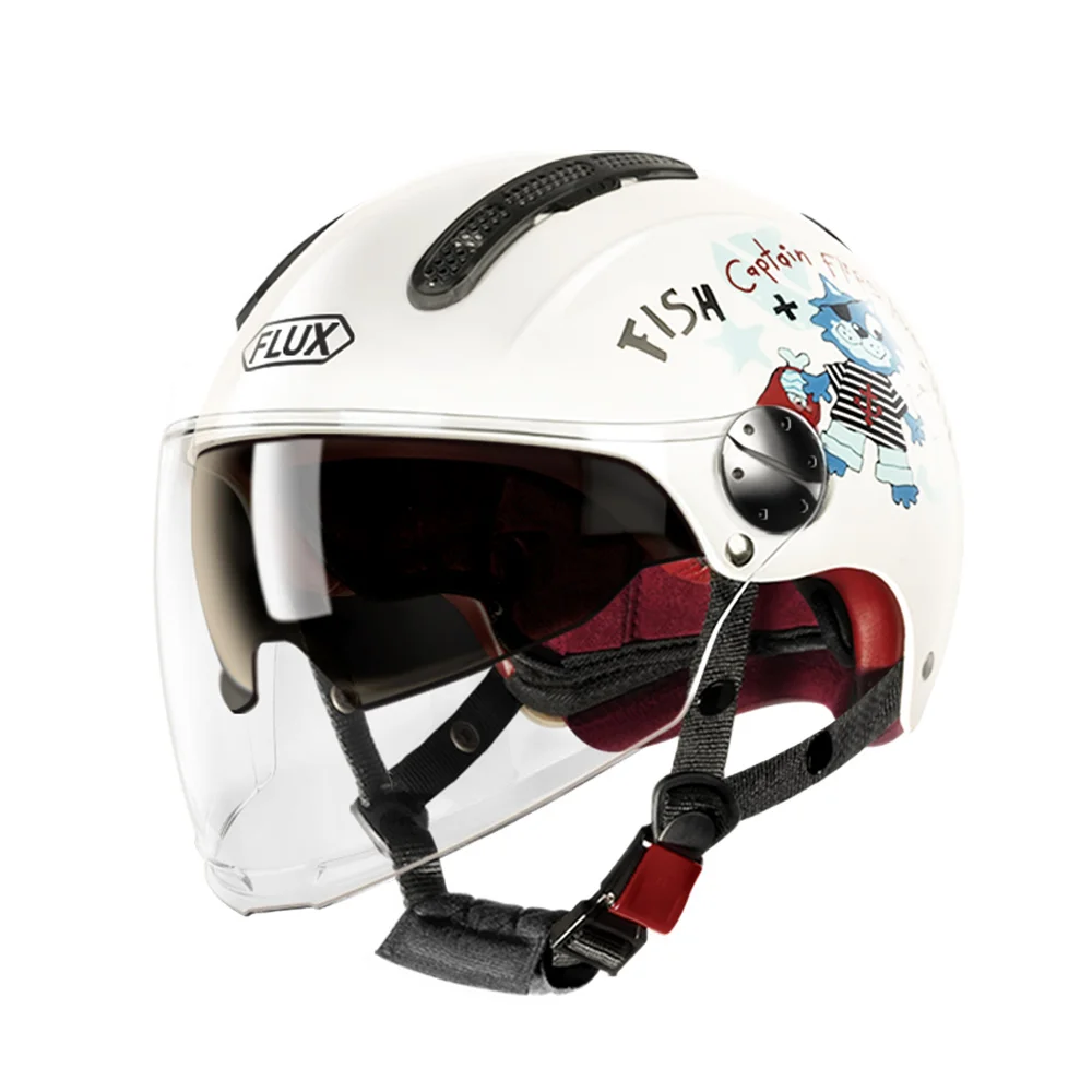 

FLUX P102 helmet 3C certified motorcycle electric battery helmet for men and women, universal for all seasons, cute