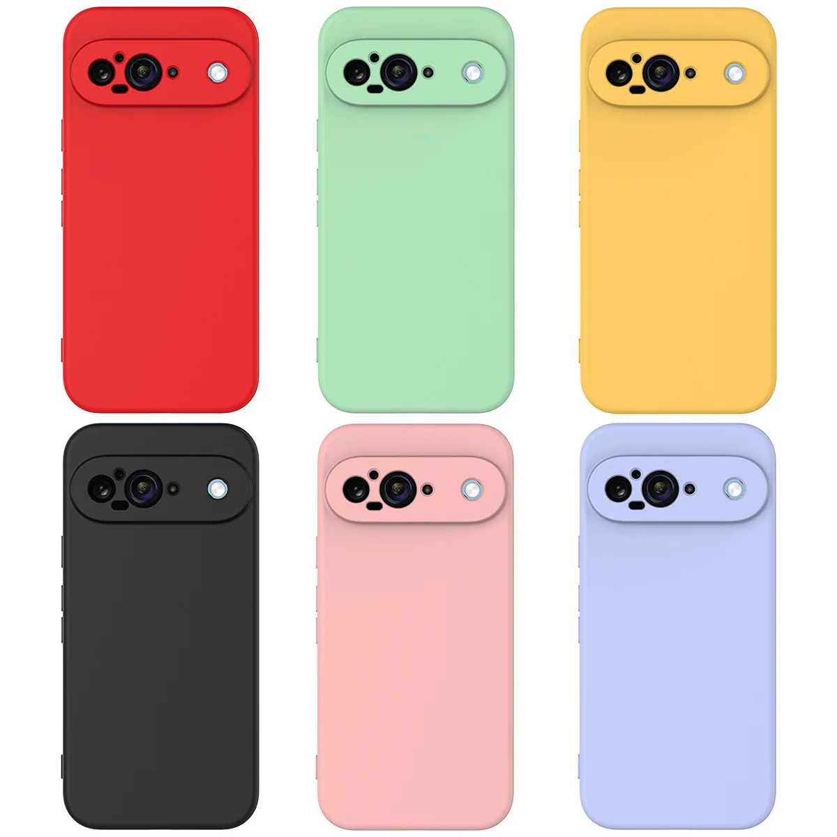 

For Google Pixel 9 Pro Xl/9 Pro/9a/9 Phone Case Liquid Silicone Dustproof Smudgeproof Fingerprints For Pixel 8/7/6/5/4 Series