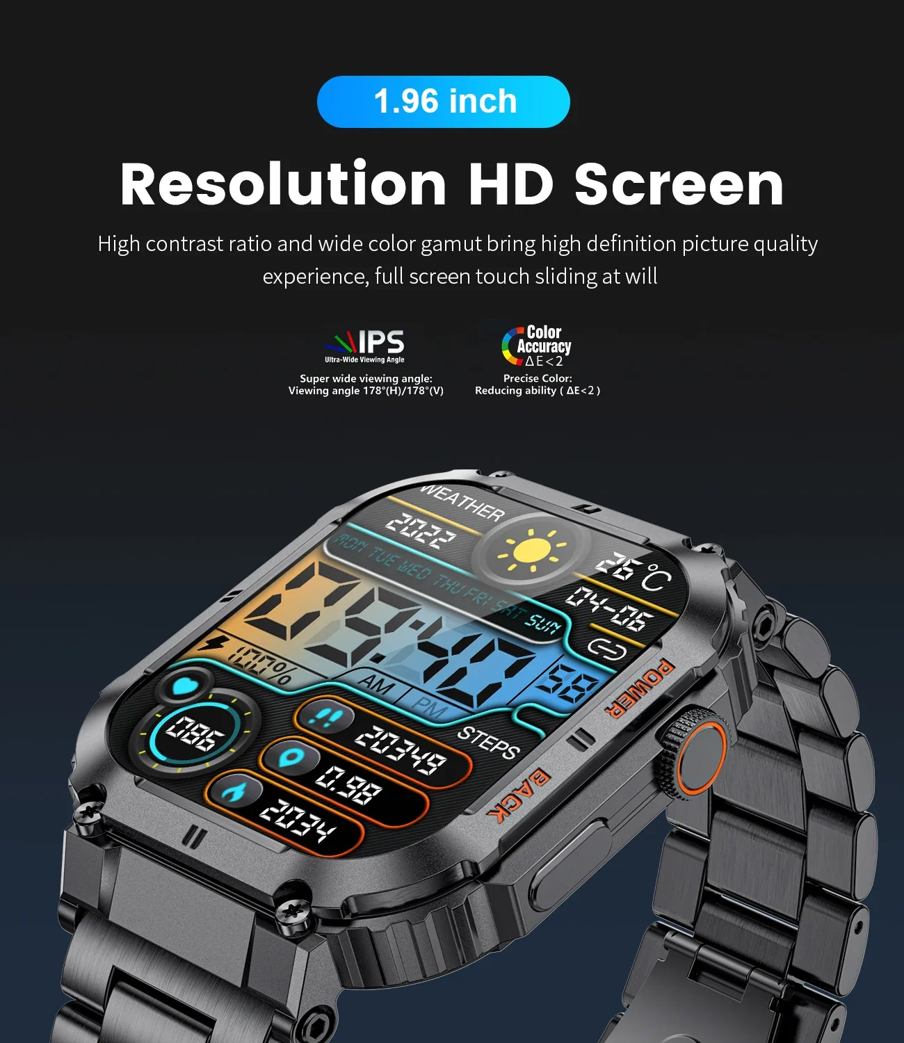 Men Military IP68 Waterproof Smart Watch Must-have for Outdoor Enthusiasts BT Call Heart Rate Fitness Tracking OutdoorFlashlight