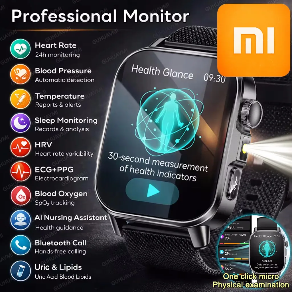 

Новые профессиональные умные часы XIAOMI для здоровья: ЭКГ+ППГ, HRV, измерение давления, уровня мочевой кислоты, липидов, AI-мониторинг, Bluetooth-звонки