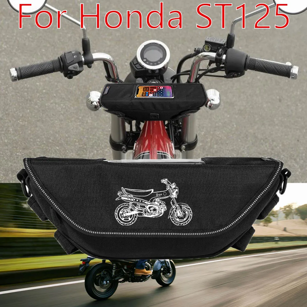 

For Honda DAX st125 ST 125 Motorcycle accessory Waterproof And Dustproof Handlebar Storage Bag navigation bag